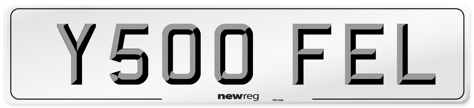 Y500 FEL Number Plate from New Reg